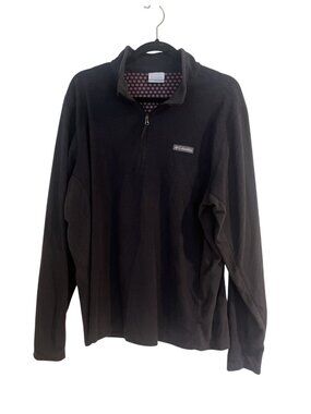 Columbia Men’s Black Fleece Falls 1/4 Zip Pullover Jacket Size Large